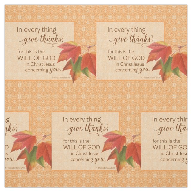 I varje Sak Ge tack - 1 tack. 5:18 Tyg (Provkarta)