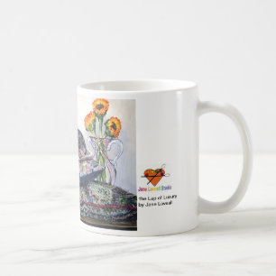 I varven av den lyxiga muggen kaffemugg