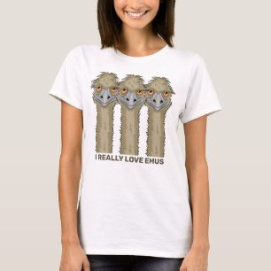 I Verkligen Kärlek Emus Roligt T Shirt