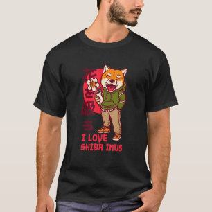 I Verkligen Kärlek Shiba Inus Japansk Shiba Inu T Shirt