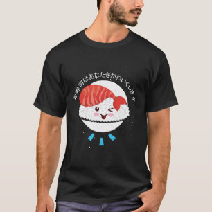 I Verkligen Kärlek Sushi Kawaii Cute T Shirt