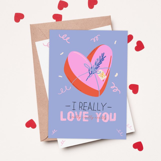 I Verkligen Kärlek You Valentines day Julkort (Skapare uppladdad)