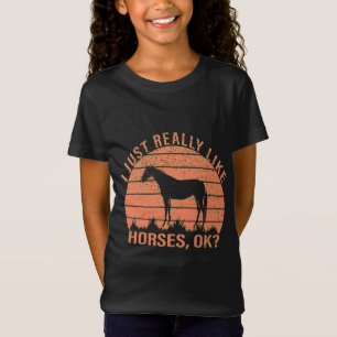 I Verkligen som hästar i Orange Tangerine T-Shirt