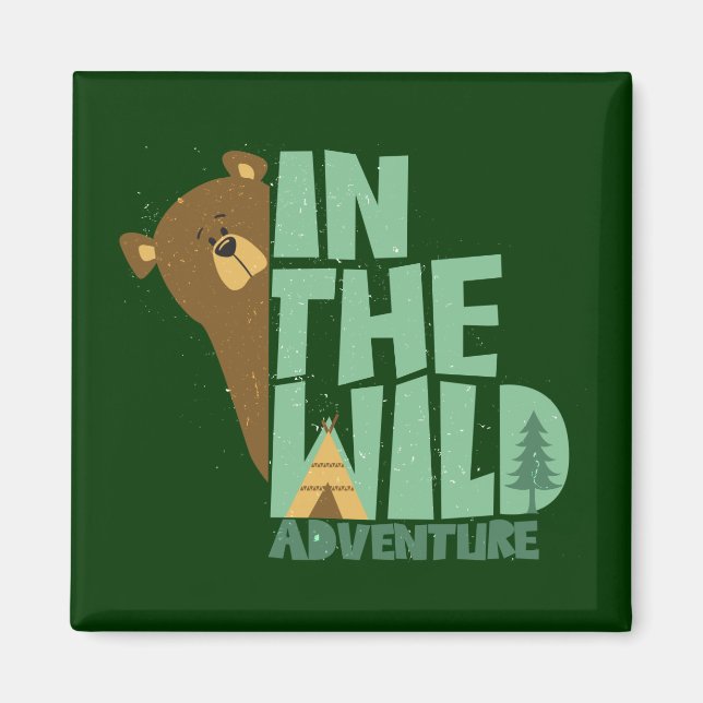 I Vild Äventyr Bear Magnet (Framsidan)