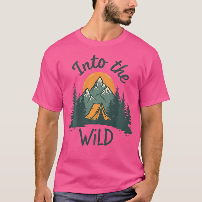 I Vild Äventyr Campingbergen natur H T Shirt (Framsida)