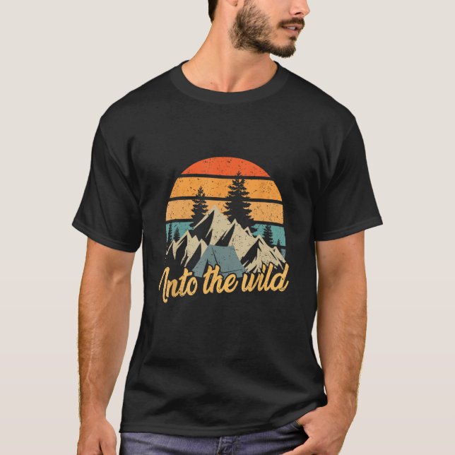 I Vild Camping Camper s Birthday Camper T Shirt (Framsida)
