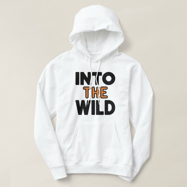 I Vilden Äventyr Typografi med fetstil Hoodie (Design framsida)