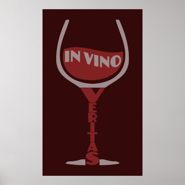 I Vino Veritas-anpassningsbarna poster (Framsidan)