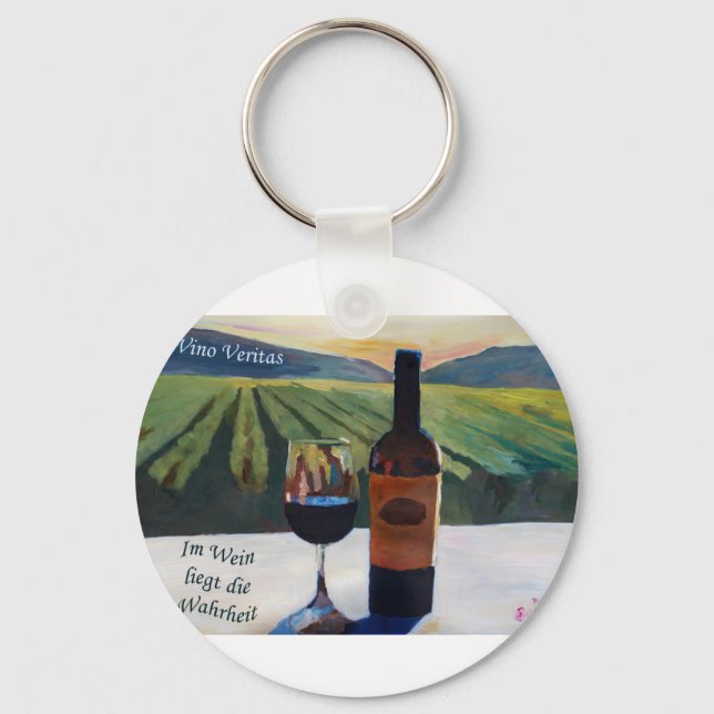 I Vino Veritas - Im Wein liegt die Wahrheit Nyckelring (Framsida)