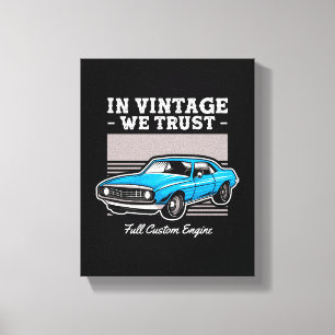 I Vintage Vi Litar På Muscle Car Design Canvastryck