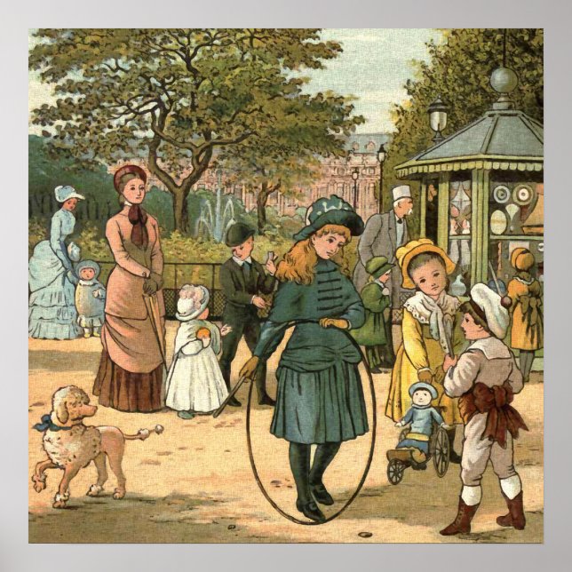 I Vintagen Park Illustration Poster (Framsidan)