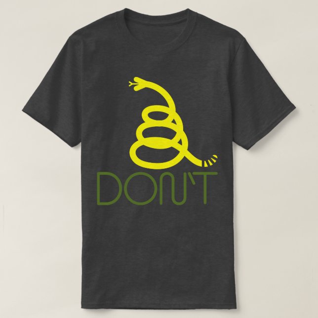 I Vogue Modern Gult minimalist Gadsden Snake Fl T Shirt (Design framsida)