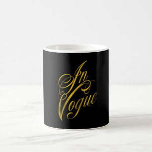 I Vogue Quote Faux Gold Foil Metallic Mode Kaffemugg
