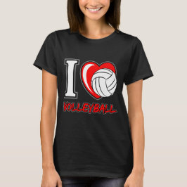 I volleyball i kärlek - Volleyball-slogans och cit T Shirt