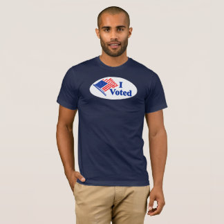 I Voted United States Flag Dark T Shirt