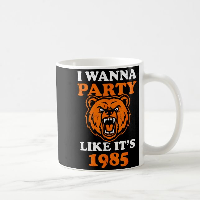 I W Party Like It’s 1985 Roaring Bear  Kaffemugg (Höger)