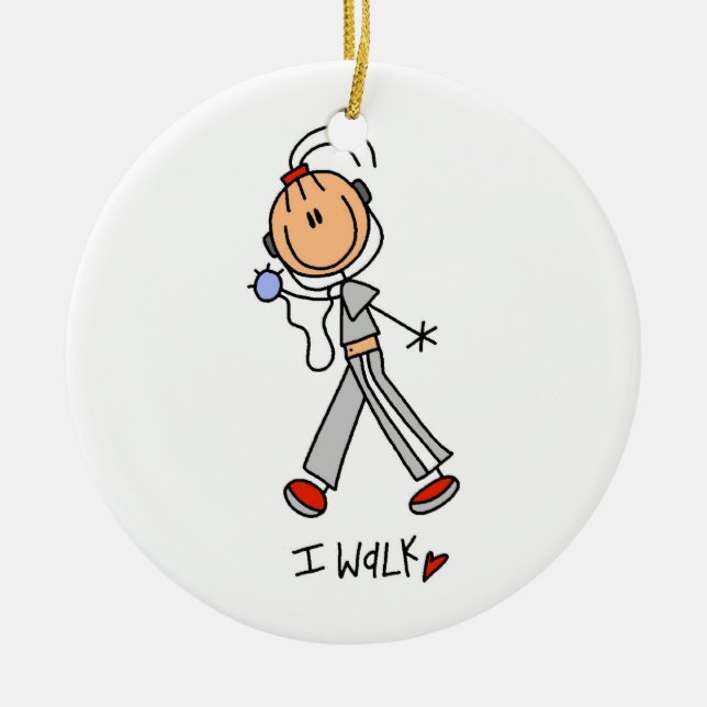 I Walk Julgransprydnad Keramik (Framsidan)