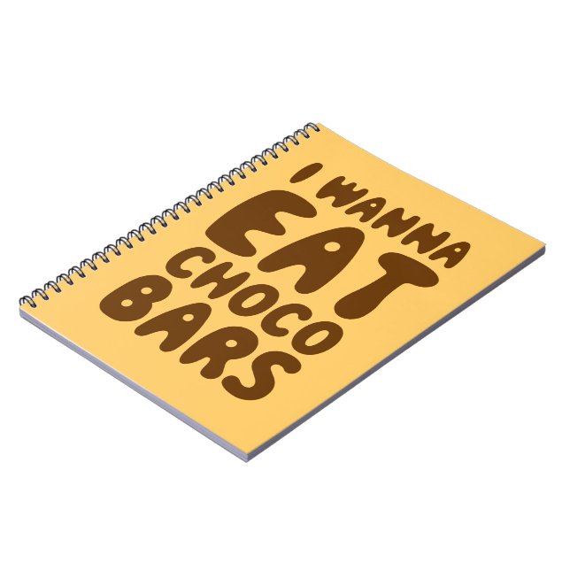 I Wanna Eat Choco Pub Anteckningsbok Med Spiral (Vänstra Sidan)