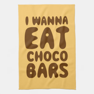 I Wanna Eat Choco Pub Kökshandduk