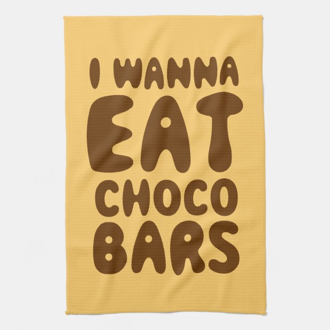 I Wanna Eat Choco Pub Kökshandduk (Vertikal)