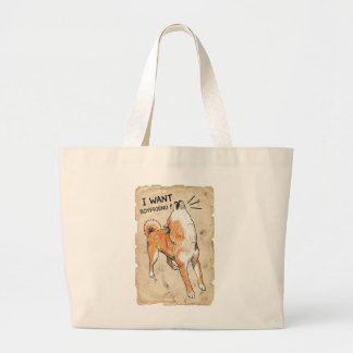 I Want a Boyfriend – Manifesting Shiba Inu Tote |  Jumbo Tygkasse