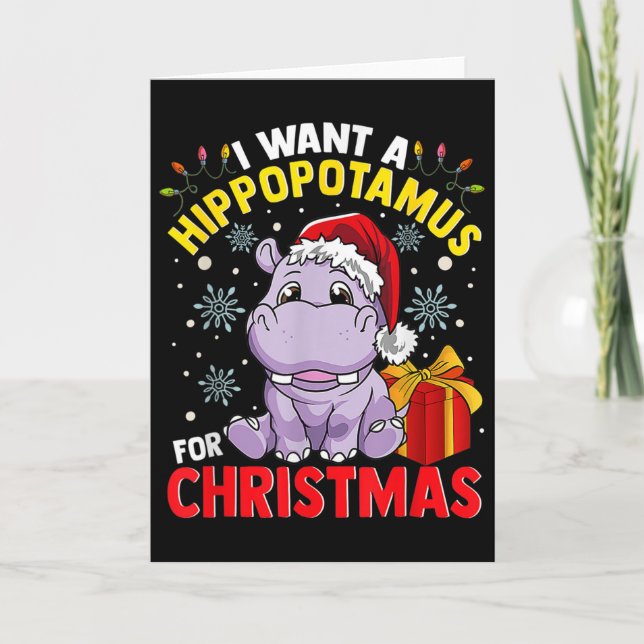 I Want A Hippopotamus For Christmas  Kort (Framsida)