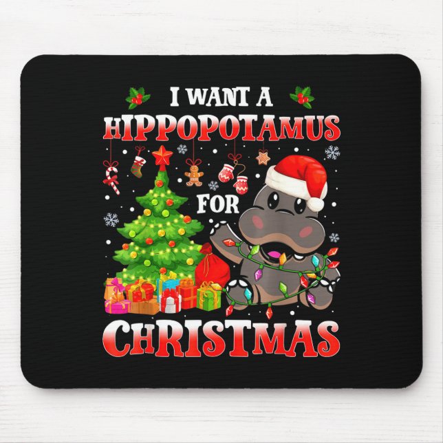 I Want A Hiptamus Christmas Funny Xmas Hip Lover  Musmatta (Framsidan)