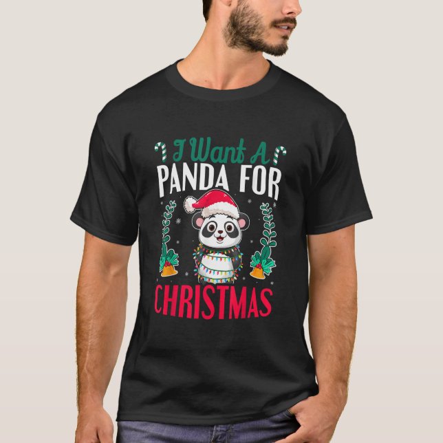 I Want A Panda For Kawaii Panda T Shirt (Framsida)