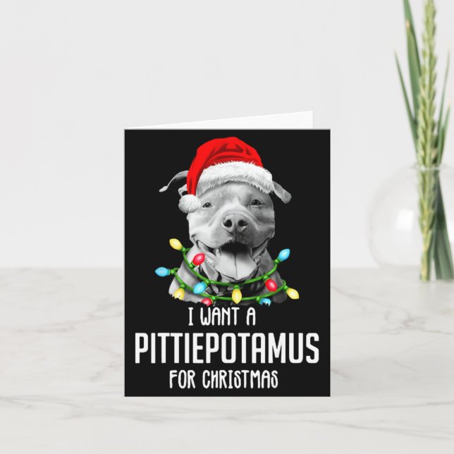 I Want A Ttietamus For Christmas Funny Tbul  Kort (Framsida)