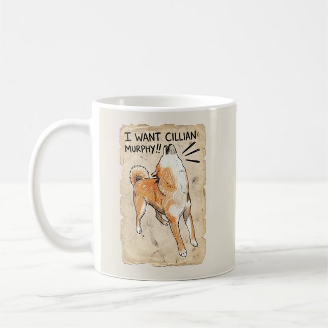 I Want Cillian Murphy – Fangirl Shiba Inu Mug Kaffemugg (Vänster)