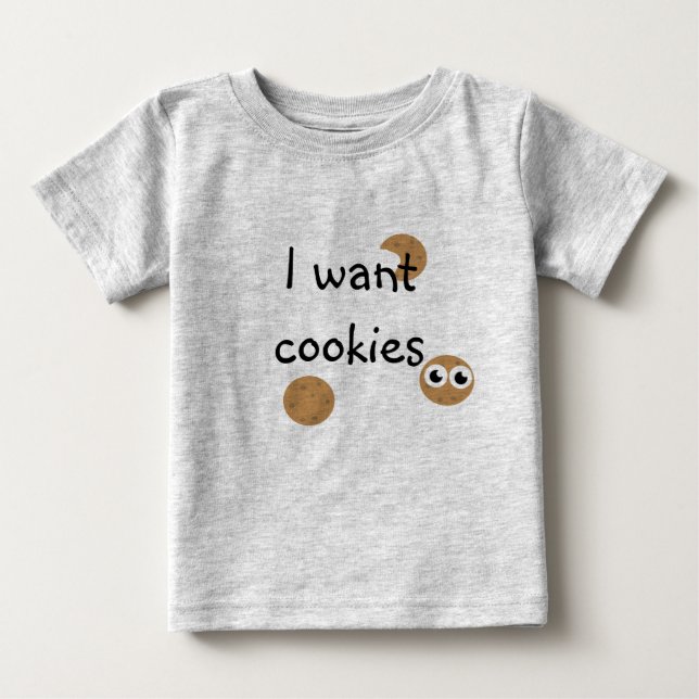 I want cookies t-shirt (Framsida)