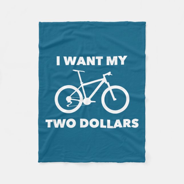 I Want My Two Dollars 2$ Movie Quote Retro 80s Vin Fleecefilt (Framsidan)