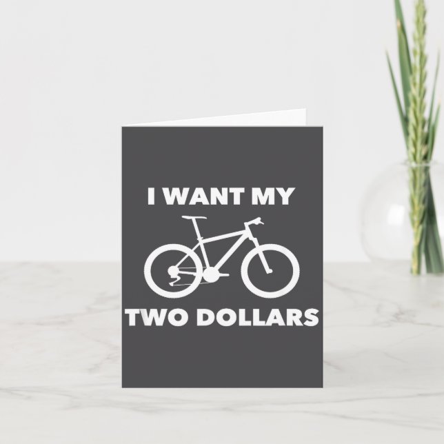 I Want My Two Dollars 2$ Movie Quote Retro 80s Vin Kort (Framsida)