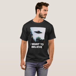 I Want To Believe Alien UFO Tee Shirt