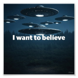 I want to believe fototryck