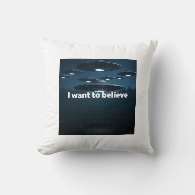 I want to believe kudde (Framsida)
