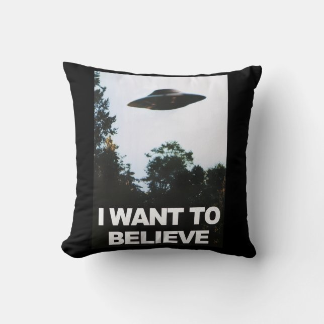I want to believe kudde (Framsida)