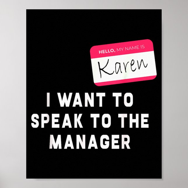I Want To Speak To The Manager Karen Halloween Cos Poster (Framsidan)