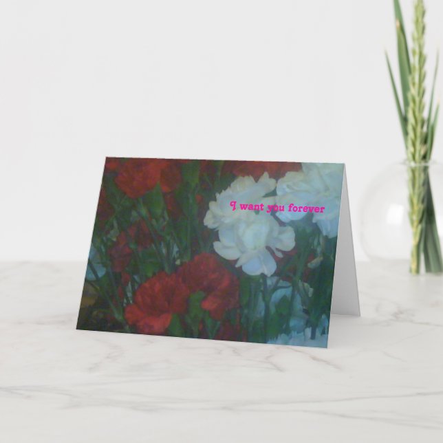 I want you forever greeting cards kort (Framsida)