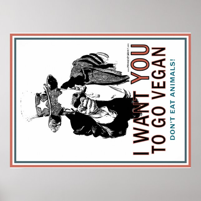 I Want You To Go Vegan Poster (Framsidan)