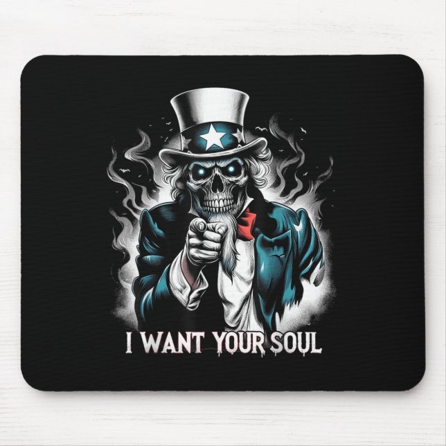 I Want Your Soul – Skeleton Sam Creepy Halloween H Musmatta (Framsidan)
