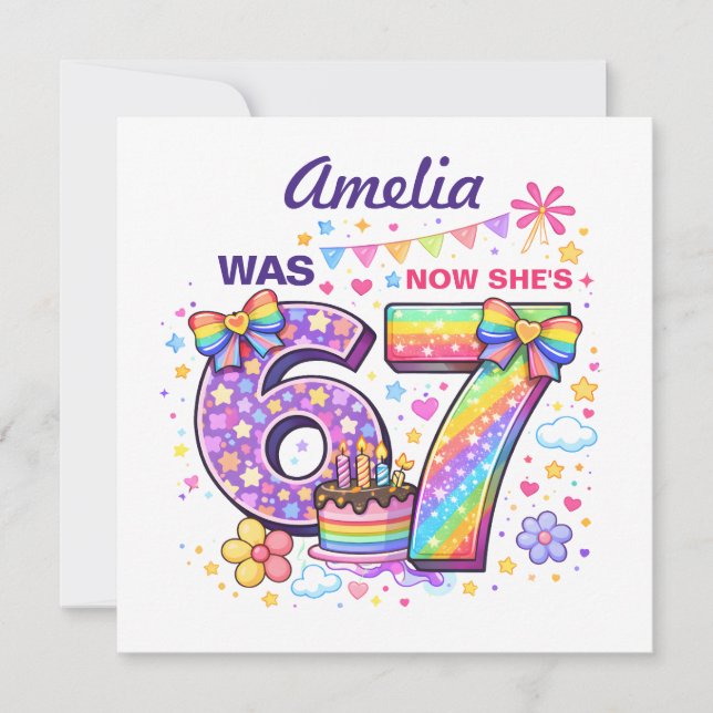 I Was 6 Now I'm 7 Girls 7th Birthday  (Framsida)