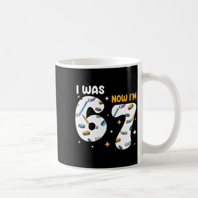 I Was 6 Now Im 7 Hockey Birthday  Kaffemugg (Höger)