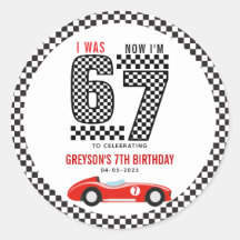 I Was 6 Now I'm 7 Race Car Boy Birthday Party