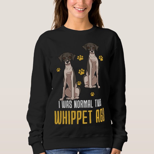 I Was Normal Two Whippet Ago T Shirt (Framsida)