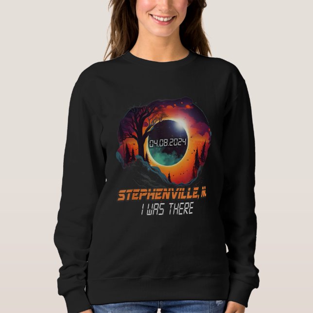 I Was There Total Solar Eclipse Stephenville NL Ca T Shirt (Framsida)