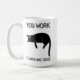 I watch and judge | Cat | Mug Decorative Kaffemugg