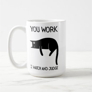 I watch and judge | Cat | Mug Decorative Kaffemugg