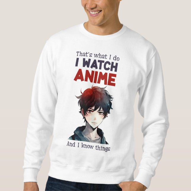 i watch Anime Lång Ärmad Tröja (Framsida)