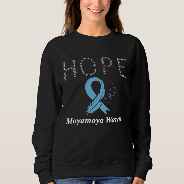I Wear Blue For Moyamoya Awareness Warrior T Shirt (Framsida)